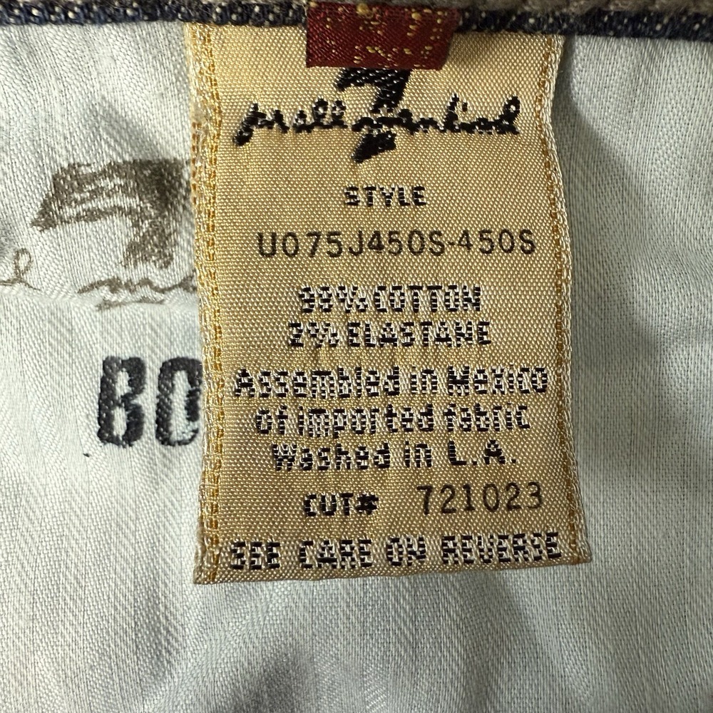 7 For All Mankind Dojo Jeans Womens 31 Bootcut Medium Waah Denim Cowgirl Rodeo - Picture 6 of 9